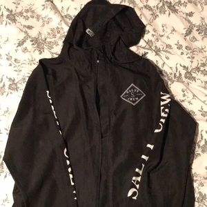 Black windbreaker